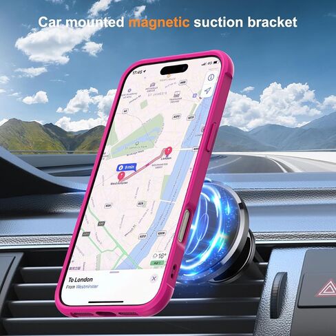 SKYLMW Compatible with iPhone 16 Pro Max Case with Stand,Rose in Kuwait