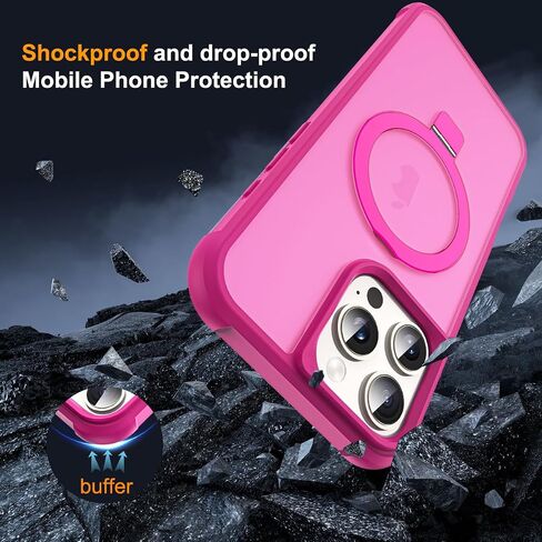 SKYLMW Compatible with iPhone 16 Pro Max Case with Stand,Rose in Kuwait