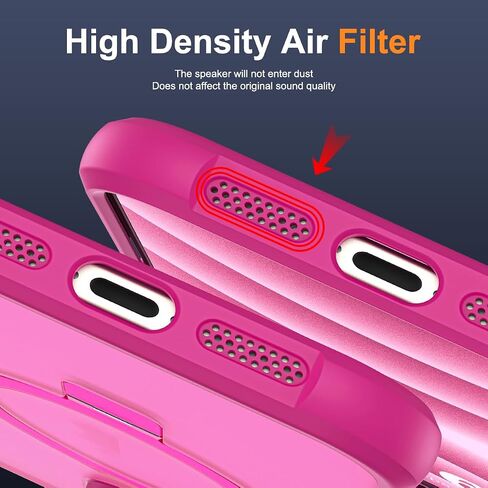 SKYLMW Compatible with iPhone 16 Pro Max Case with Stand,Rose in Kuwait