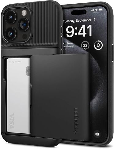 Spigen Slim Armor CS Designed for iPhone 15 Pro Max Case (2023) [Military-Grade Protection] - Black in Kuwait