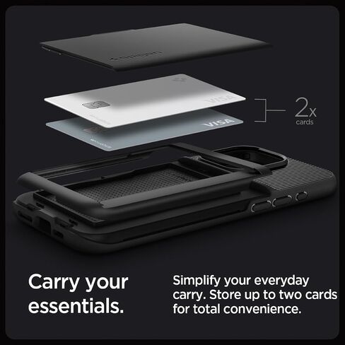 Spigen Slim Armor CS Designed for iPhone 15 Pro Max Case (2023) [Military-Grade Protection] - Black in Kuwait