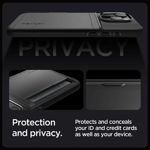 Spigen Slim Armor CS Designed for iPhone 15 Pro Max Case (2023) [Military-Grade Protection] - Black in Kuwait