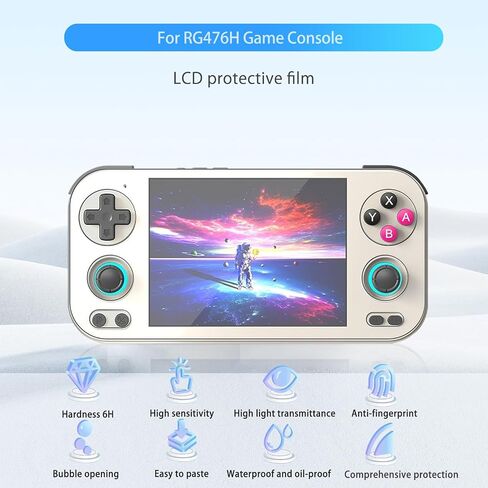 NOUKAJU [1Pack] Screen Protector for RG476H Game Console, HD Protective Film,6h Hardness,Scratch,Anti-Fingerprin,Protective Film for Anbernic RG476H Retro Handheld Game Console(Not tempered glass) in Kuwait