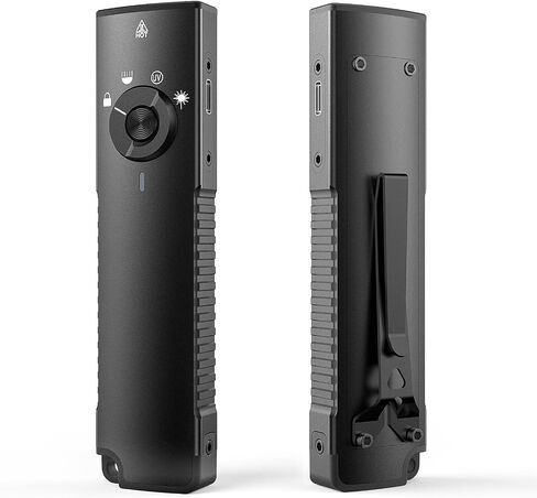 EDC Flashlight Rechargeable with 1600LM , UV Light, Green Beam, Black 1Pack in Kuwait
