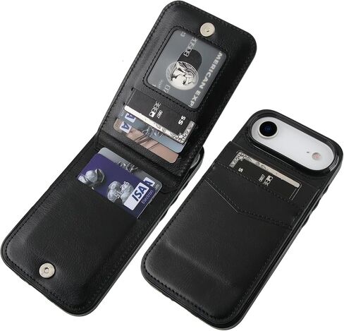 KIHUWEY for iPhone 17 Air Wallet Case Card Holder Kickstand, Brown in Kuwait