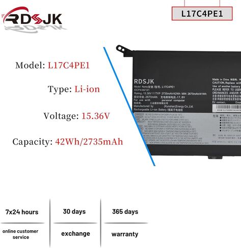 L17C4PE1 L17M4PE1 L17S4PE1 Laptop Battery for Lenovo Ideapad 730S-13IWL 81JB Yoga S730-13IWL 81J0 S730-13IML 81U4 81U40010SB Series 5B10R32748 5B10R32749 SB10W67305 5B10W67274 5B10W67276 15.36V 42Wh in Kuwait
