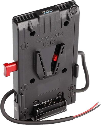 UNIX-12V V Mount Battery Adapter Power Plate, with 3X D-Tap 14.4V/10A and USB 5V/2.1A, 15"/40cm Regulated 12V/50W Power Out Cable - Fly End (12V FlyEnd) in Kuwait