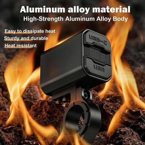 Aluminum Motorcycle Phone Charger SAE to USB Adapter Type C and USB 3.0 in Kuwait