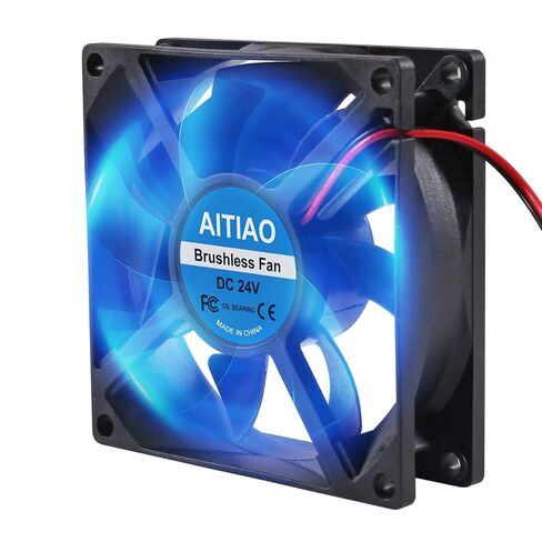4PCS 80mm Fan 24V DC Brushless Cooling Fan 80mm 3.15 inch 2 Pin XH-2.54 8025 High Performance Cooling Fans for Computer Case CPU Cooler RV Refrigerator in Kuwait