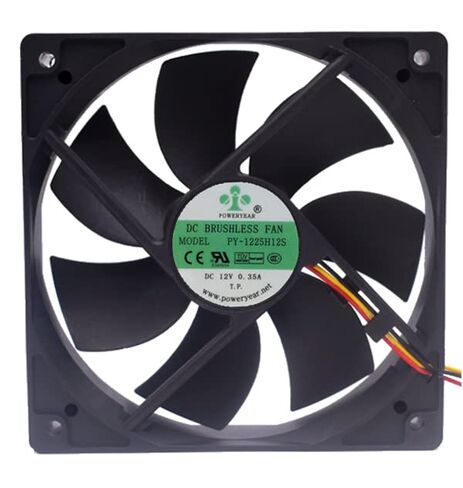 for POWERYEAR PY-1225H12S 12V 0.35A 120x120x25mm 3wire Cooling Fan in Kuwait