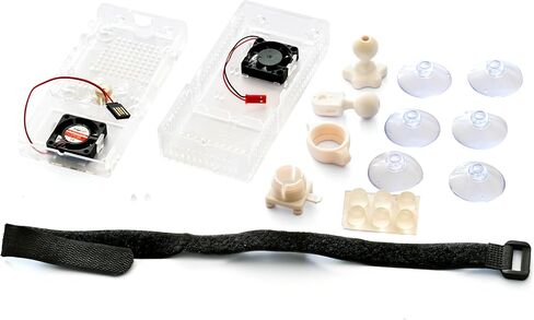 Summitlink V4/V5 Case Dual Fans for DIY Raspberry Pi ADS-B Kit Fits AHRS Module and GPYes (Black) in Kuwait