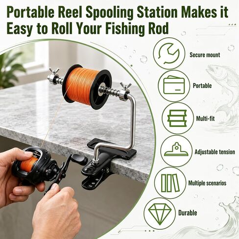 Coolrunner Fishing Line Spooler PortableFishing Line Winder Spooler Machine in Kuwait