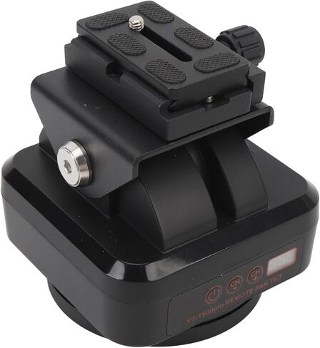 Motorized Rotating Panoramic Tripod Head, Remote Control 360 Pan Tilt Head, Auto Face Tracking with Mobile Phone Clip, Ideal for DSLR Cameras & Smartphones Under 2.2kg in Kuwait