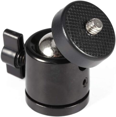 1 Pack 360 Degree Heavy Duty Mini Ball Head for Camera Tripod and Flash Mount, Non-Slip Design, Metal, 1 Pack in Kuwait