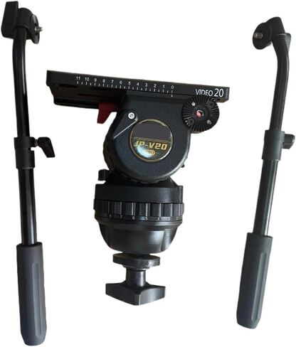 Video 20 30KG Broadcast Head Fluid Geared Heavy Duty Pro Video Camera Tripod 100mm Bowl Pan Bar in Kuwait