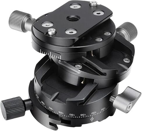 Panoramic Geared Ball Head Tripod Professional 360° Rotation Aluminum Alloy for DSLR Camera Monopod in Kuwait