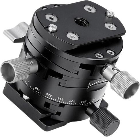 Panoramic Geared Ball Head Tripod Professional 360° Rotation Aluminum Alloy for DSLR Camera Monopod in Kuwait