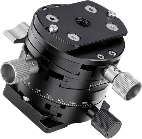Panoramic Geared Ball Head Tripod Professional 360° Rotation Aluminum Alloy for DSLR Camera Monopod in Kuwait