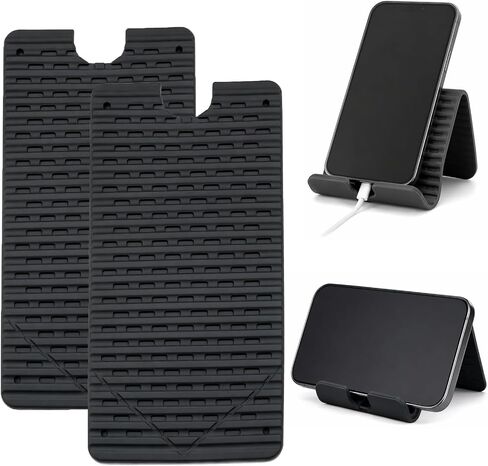 2 Pack Silicone Phone Stand Foldable Flexible Multi-Angle Adjustable Holder in Kuwait