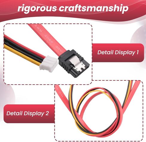 SATA Data Power Cable 22Pin 7+15 Pin Connector 50cm for HDDs in Kuwait