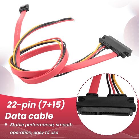 SATA Data Power Cable 22Pin 7+15 Pin Connector 50cm for HDDs in Kuwait