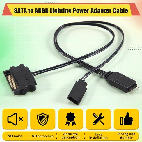 ARGB Controller PC Case Sata Power Cable 5V 3Pin Lighting Reset in Kuwait