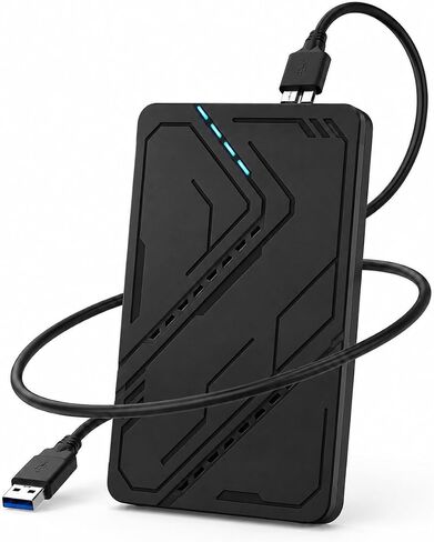 1TB Portable External Hard Drive,USB 3.0, 2.5 Inch HDD, Black in Kuwait