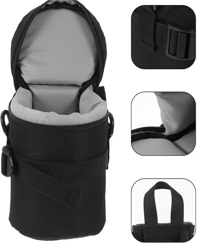 Small Camera Lens Case Nylon Pouch Bidirectional Zipper in Kuwait