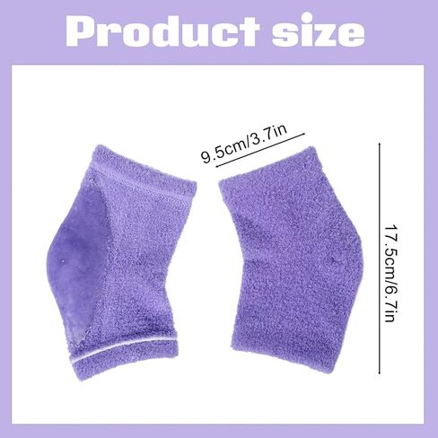 oruola 2 Pairs Elbow Protectors for Elderly,Elbow Moisturizing Sleeve,Dry Elbow Treatment, for Moist Chapped Dry Skin Care, Cover Heel Socks, Elbow Sleeves,Blue & Purple in Kuwait