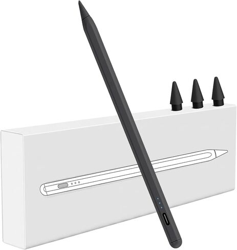 Pencil for Apple iPad A16 10th Generation, 2X Fast Charge Stylus Pen for 2026-2018 iPad A16/11, Air 11/13 M3/M2/5th, Pro 13/11/M4/12.9, Mini A17 Pro/6/5th Palm Rejection Tilt Sensitivity in Kuwait
