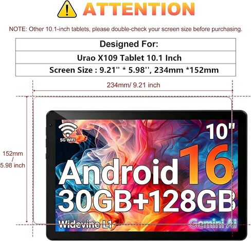 for URAO X109 Tablet 10.1 Inch Android 16 Screen Protector in Kuwait