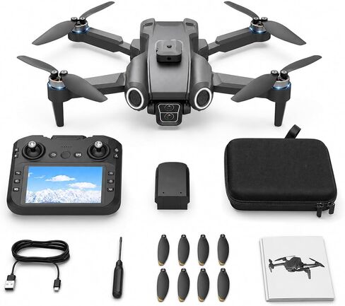 GPS Drone with Screen Controller, Foldable Brushless Quadcopter in Kuwait