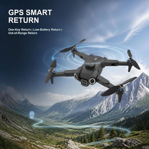 GPS Drone with Screen Controller, Foldable Brushless Quadcopter in Kuwait