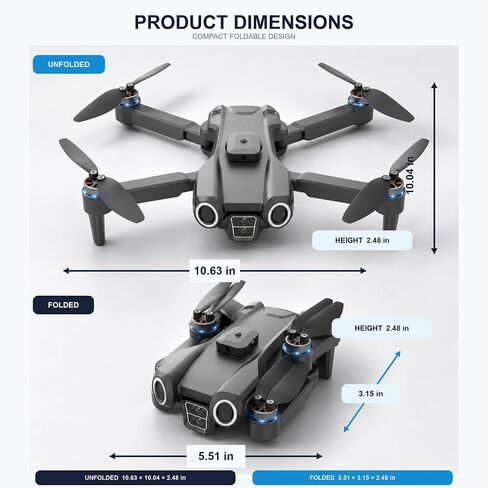 GPS Drone with Screen Controller, Foldable Brushless Quadcopter in Kuwait