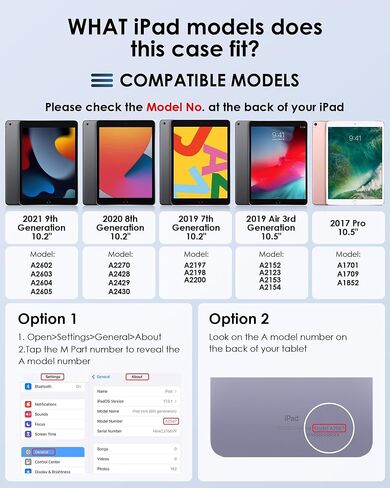 LAMA Compatible for iPad 10.2" 9th 8th 7th Generation Case with Keyboard, iPad Air 10.5"(3rd Gen)/iPad Pro 10.5 in Bluetooth Keyboard Case, Multi-Touch Trackpad, 7 Colors Backlit, Pencil Holder, DBL in Kuwait