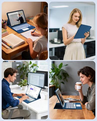 LAMA Compatible for iPad 10.2" 9th 8th 7th Generation Case with Keyboard, iPad Air 10.5"(3rd Gen)/iPad Pro 10.5 in Bluetooth Keyboard Case, Multi-Touch Trackpad, 7 Colors Backlit, Pencil Holder, DBL in Kuwait