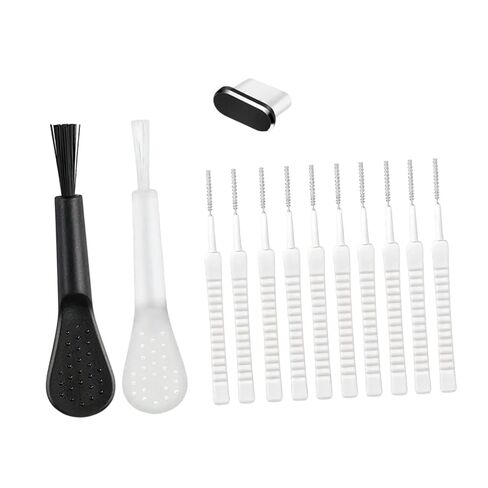 13 Pieces Phone Port Cleaning Brush Anti Clogging Charging Port Cleaner Set Mini Brush Electronic Device Cleaning Tools Metal Pp Suitable for Phones A, 14pcs in Kuwait