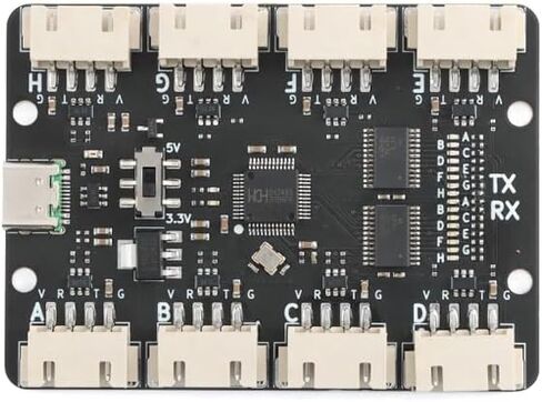 1Pcs USB to 8 3.3/5V TTL Serial Ports Module, Type-C Interface, CH348Q Chip, 6Mbps High Speed for arduino in Kuwait