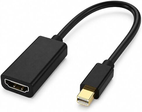 Mini DisplayPort to HDMI Adapter, 4K@30Hz Mini DP to HDMI Converter Cable, Thunderbolt Compatible, Portable 25cm Adapter for MacBook Pro/Air, Surface Pro, ThinkPad, Monitor, TV, Projector in Kuwait