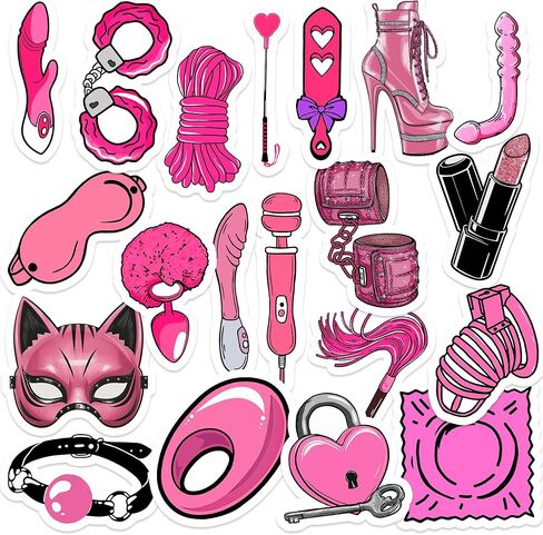 20pcs Sexy Stickers for Adults Dirty, BDSM Stickers for Women Men, Hot Girl Waterproof Vinyl Decals for Laptop Water Bottles Scrapbook Phone Skateboard Bike Car Luggage in Kuwait