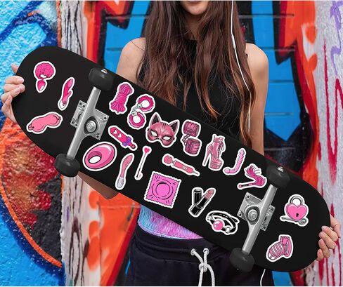20pcs Sexy Stickers for Adults Dirty, BDSM Stickers for Women Men, Hot Girl Waterproof Vinyl Decals for Laptop Water Bottles Scrapbook Phone Skateboard Bike Car Luggage in Kuwait