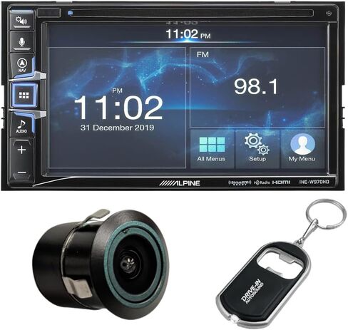 Alpine INE-W970HD 6.5" Navigation Receiver with Android Auto/Apple CarPlay and Backup Bullet Camera in Kuwait