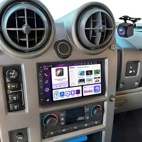 7" Double Din Car Radio Stereo for Hummer H2 2003-2006 with Wireless CarPlay & Android Auto IPS Touchscreen Head Unit WiFi GPS Navigation Bluetooth FM with SWC Backup Camera in Kuwait