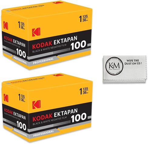 Kodak Ektapan 100 Black and White Negative Film | 35mm Roll Film (36 Exposures) 2 Rolls & Cloth in Kuwait