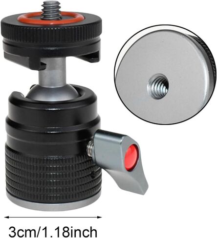 Tripod Ball Head 360 Degree Rotatable Mini Ball Head Mount Adapter Panoramic Tripod Head Camera Hot Shoe Mount Phone Tripod Mount Plug and Play Setup, T31D in Kuwait