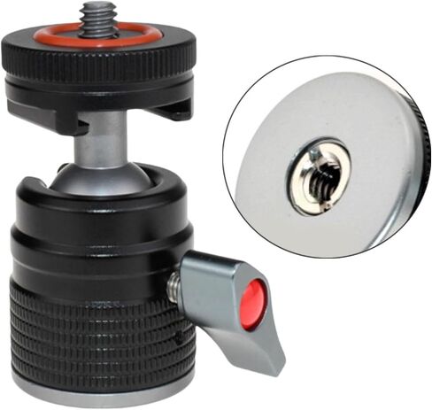 Tripod Ball Head 360 Degree Rotatable Mini Ball Head Mount Adapter Panoramic Tripod Head Camera Hot Shoe Mount Phone Tripod Mount Plug and Play Setup, T31D in Kuwait