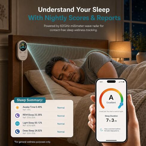 Non-Wearable Smart Sleep Tracker, Contactless Sleep Monitor Device in Kuwait