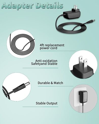 AC Adapter Charger Compatible with AEEZO Portrait 01 Memory Dream Digital Photo Frame JML-0500200-LW Power Supply Cord Mains PSU in Kuwait