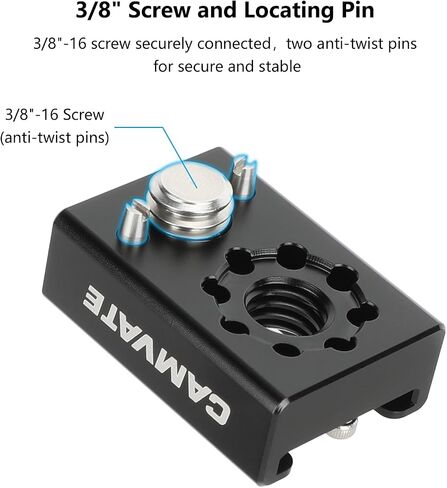 CAMVATE 3/8"-16 Anti-Twist Mount to Shoe Adapter-3978 in Kuwait