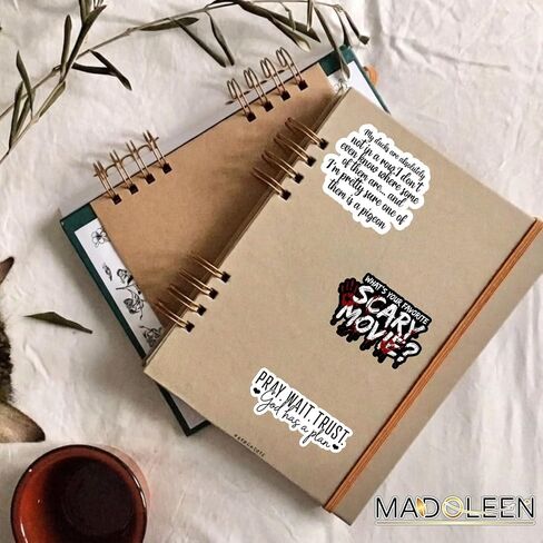 (5Pcs) What's Your Favorite Scary Movie Sticker 3 inch, Decor Gift for Halloween Waterproof Stickers Waterproof Vinyl Decal for Laptop, Water Bottles, Car, Phone in Kuwait